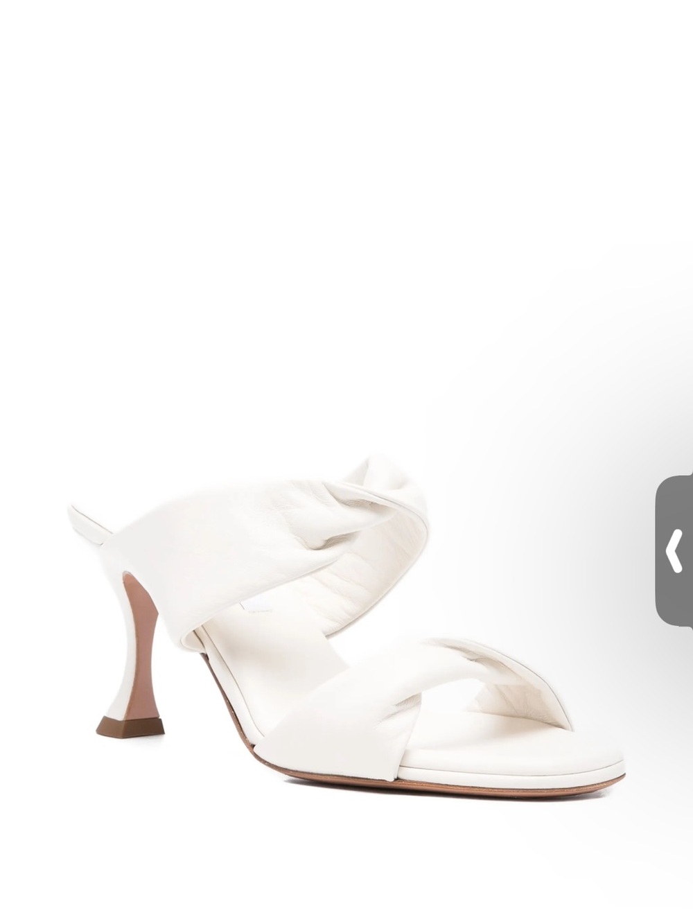 White Women's Heeled Slide Sandals